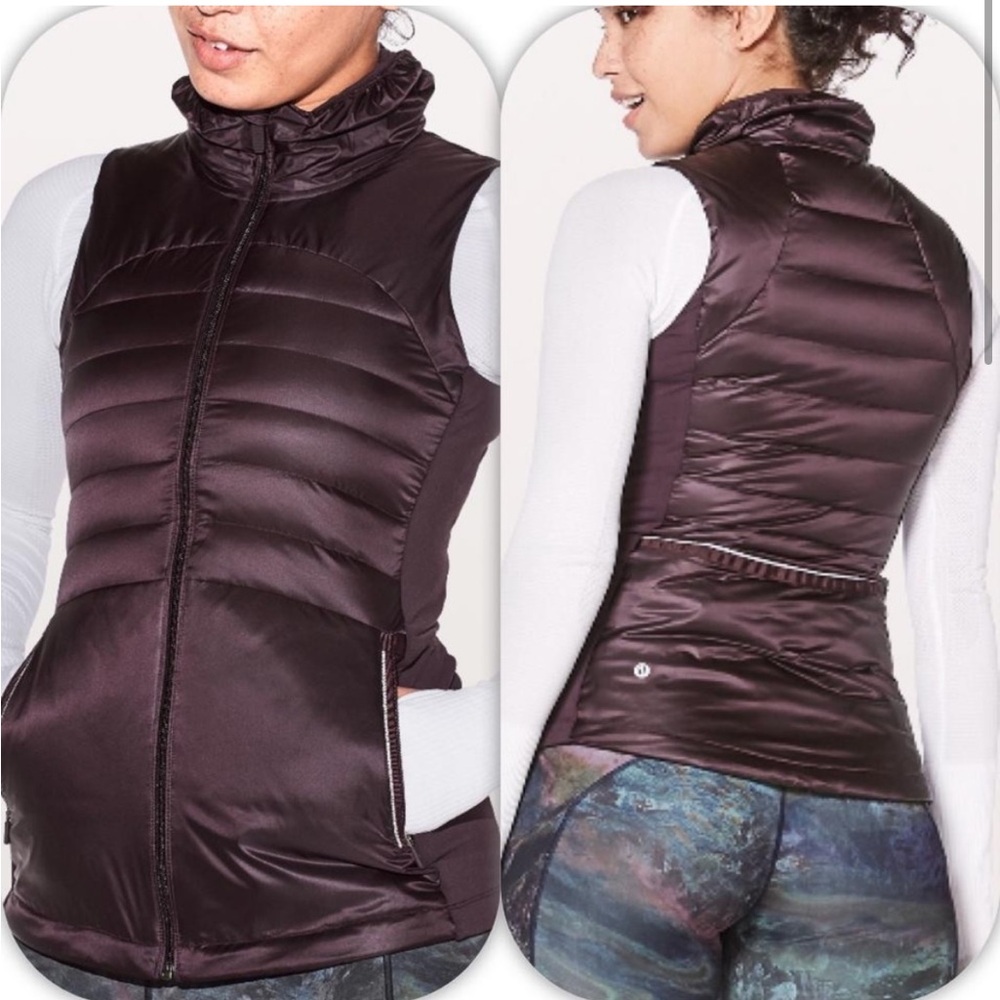 Lululemon down for a run purple vest